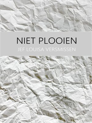 cover image of Niet plooien